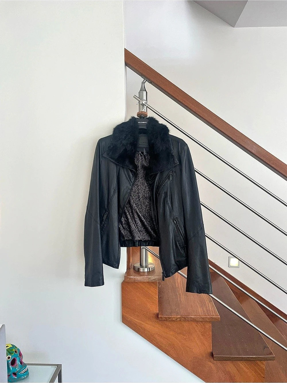 Line Black Leather Jacket Like New